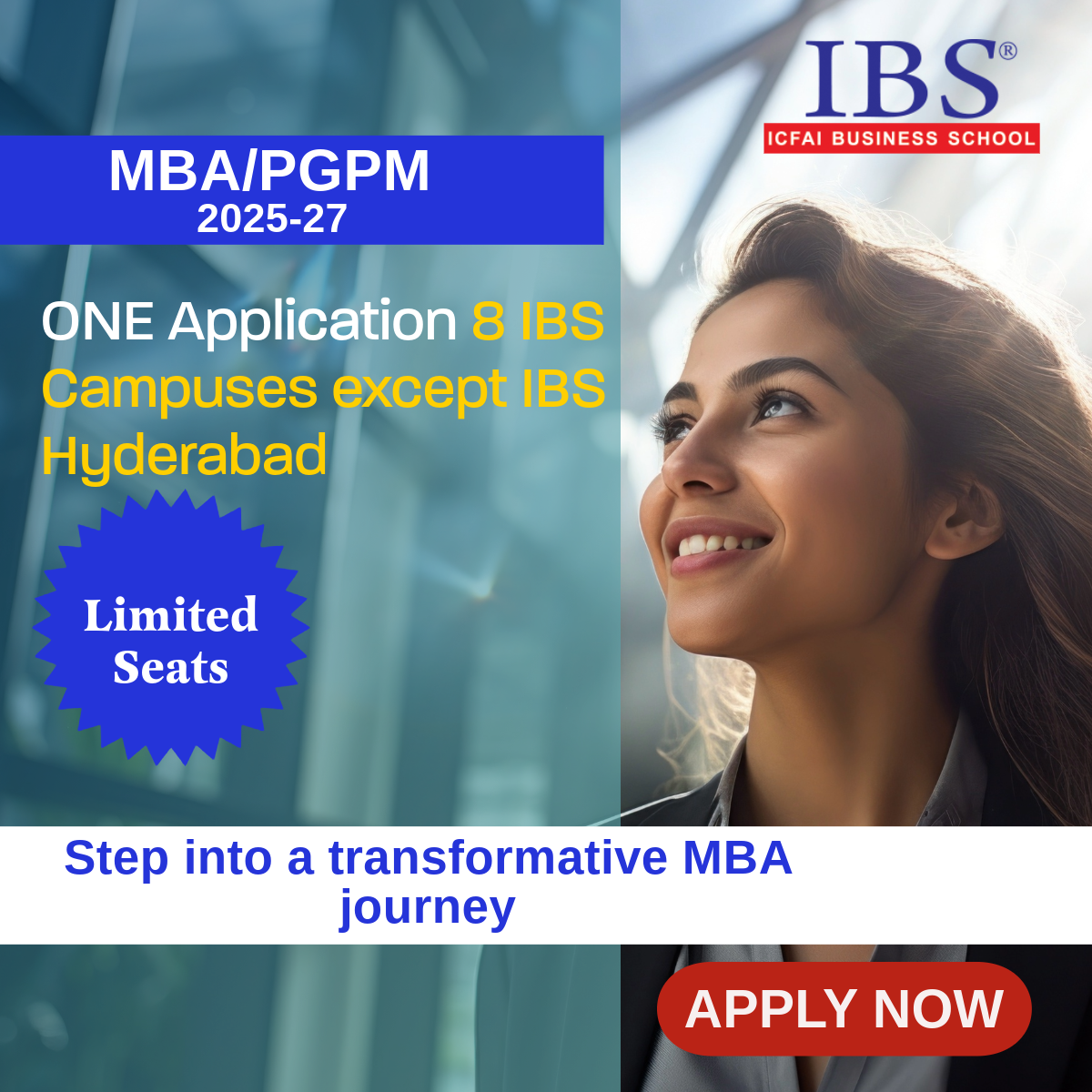 Last Chance to Apply for MBA/PGPM 2025-27 at ICFAI Business School